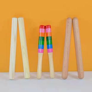 奥尔夫乐器节奏棒儿童打击木棒表演区材料早教音乐课教具敲击响棒