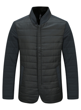 SL74仕东冬季男式尼克服 獭兔毛领兔毛皮胆休闲保暖外套 黑灰色