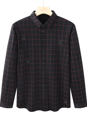 CA140 机场货 卡春秋男式长袖衬衫 棉开衫休闲商务上衣 黑色弹力