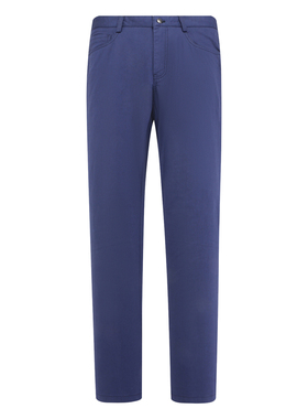 SA21萨BA蒂N春秋男式休闲裤 棉中腰直筒商务休闲长裤弹力 深蓝色