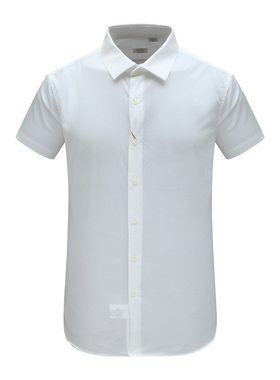 AB1331邦纳男夏季短袖衬衫 棉休闲商务上衣 白色 时尚都市
