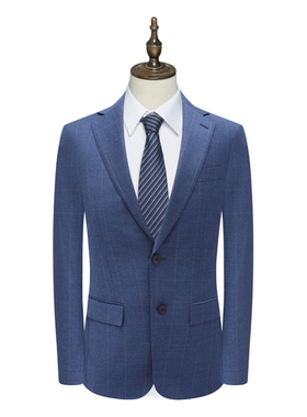 B1557鸟男式春秋西服 绵羊毛两粒扣后中开衩商务西装 216237