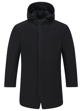 Y1240路易牌秋冬男式毛呢大衣 绵羊毛拉链保暖防风外套时尚都市