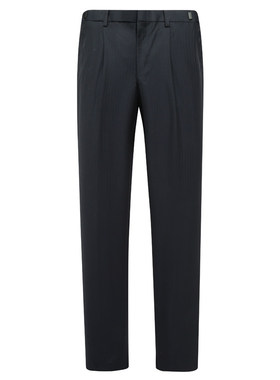 MY561美春秋男式西裤 羊毛中腰直筒商务休闲长裤 黑蓝色MH3-T486