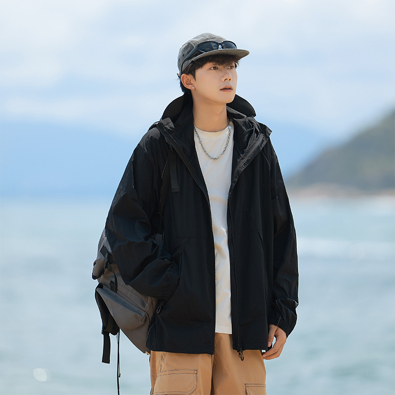 春秋男士夏季时尚新款皮肤衣