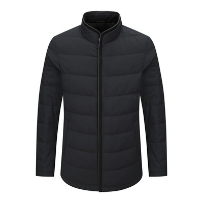 H1309冬季男式羽绒服 白鸭绒商务休闲保暖防风外套 藏青色