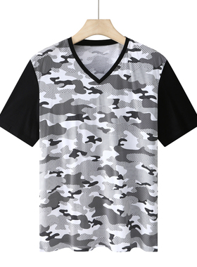 CA97 机场货 卡夏季男短袖T恤 棉圆领套头休闲商务上衣 白色弹力