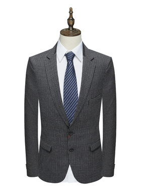 AB1221邦纳男春秋西服 两粒扣无开衩商务休闲西装 灰色