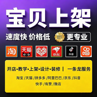 淘宝宝贝上架代发布上架宝贝上传天猫产品手工商品ps美工详情套版