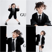 帅气儿童休闲西服花童礼服摄影服装 男女童西装 潮韩版 2024新款 套装