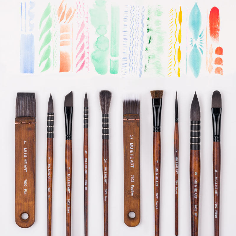 手绘墙绘水彩笔绘画丙烯灰鼠毛色高档尼龙毛画笔套装带包760210支,文具电教/文化用品/商务用品,水粉/水彩/油画专用笔,淘宝优惠券,粉丝福利购,淘宝优惠卷