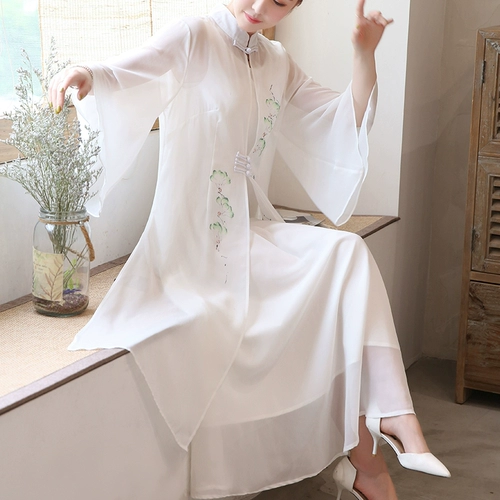 Летний тонкий кардиган, комплект, китайский стиль, большой размер, ручная роспись