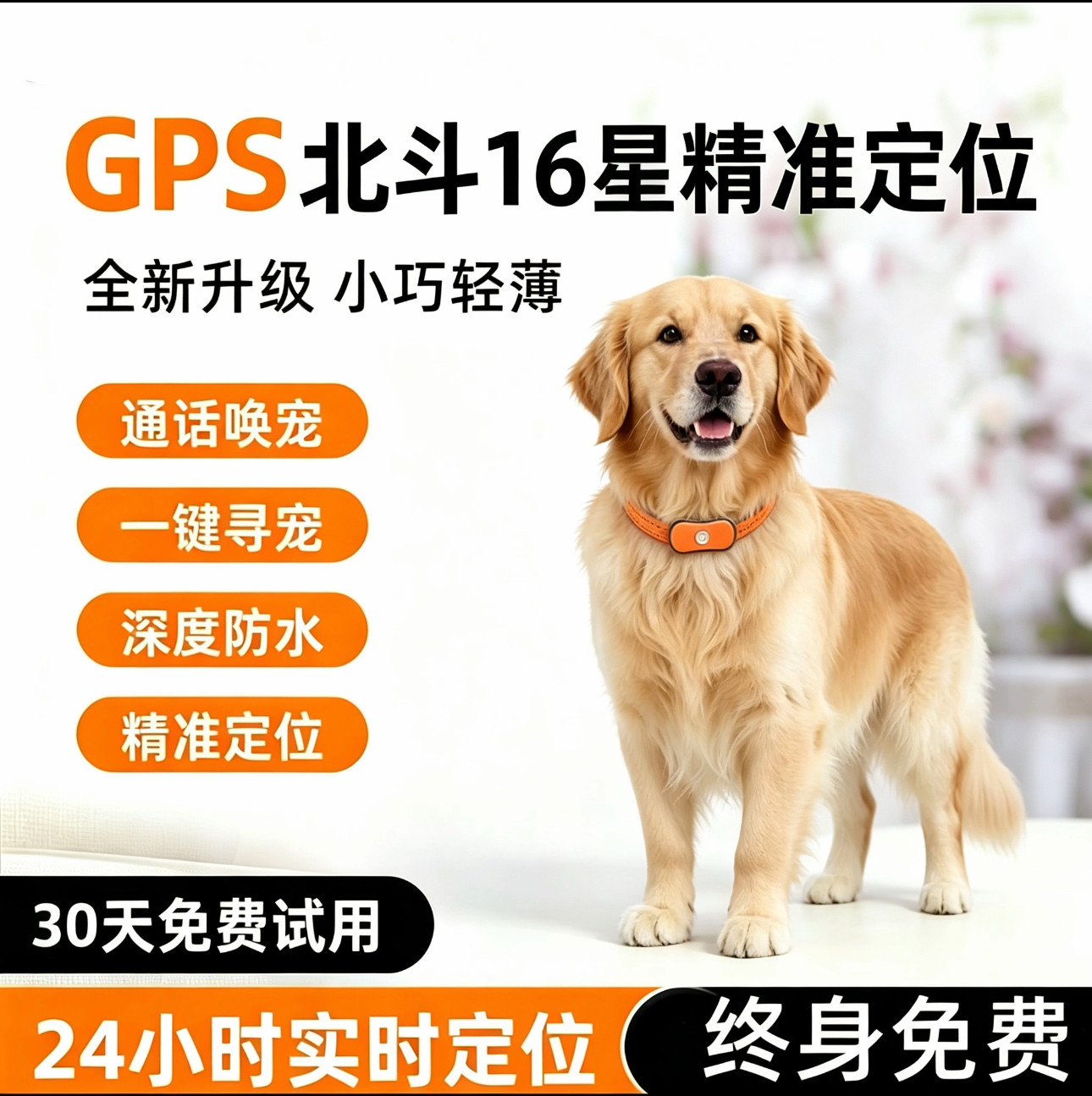 狗狗定位器宠物gps项圈小狗猫咪防丢失神器追踪防水跟踪订位仪器j