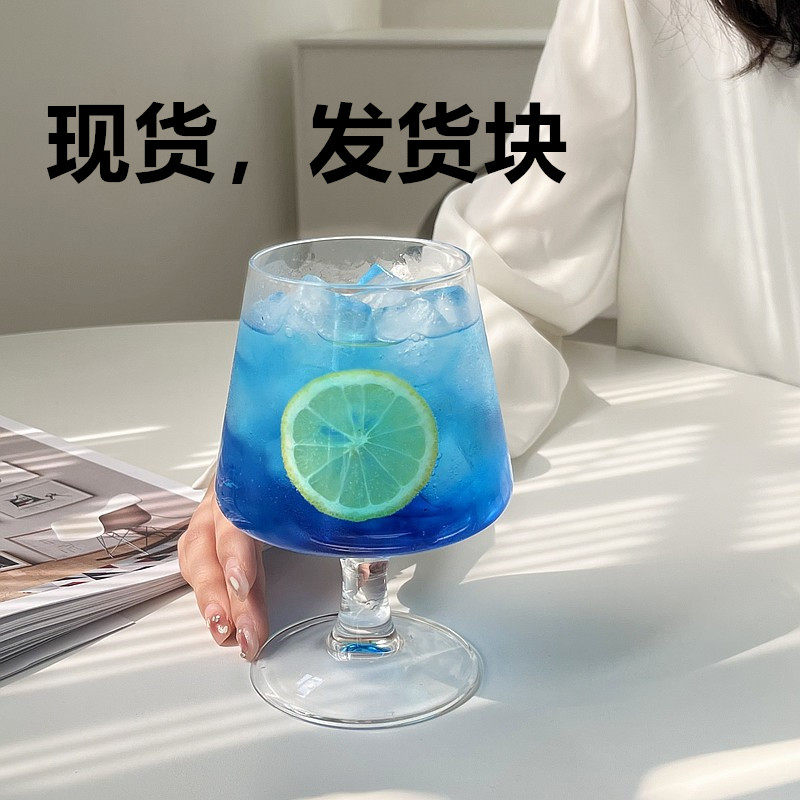 网红高脚水晶玻璃红酒杯普通酒杯
