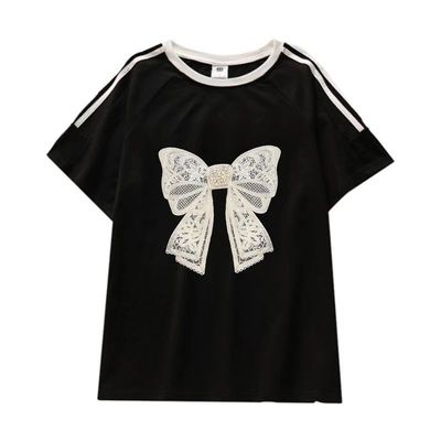 黑色短袖t恤女2025新款