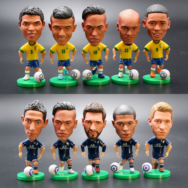 C罗梅西内马尔球星公仔手办玩偶