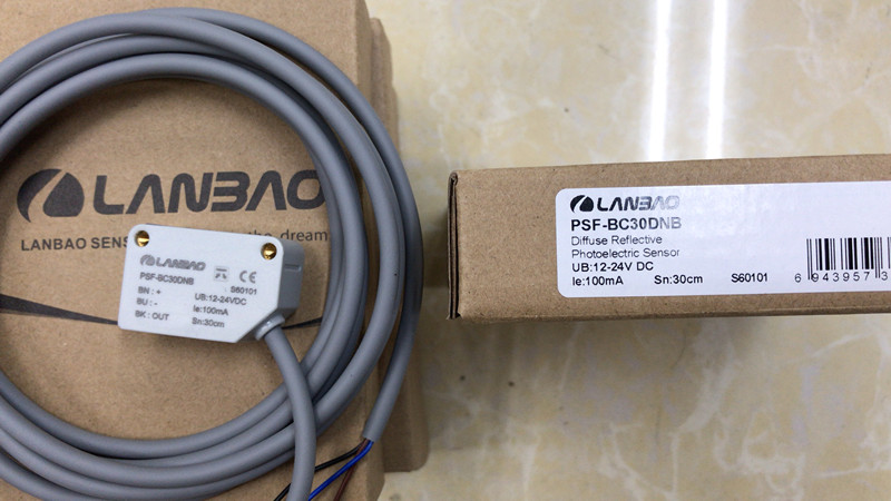 上海兰宝传感器    感应开关  光电开关PSF-BC30DNB,   NPN NO+NC