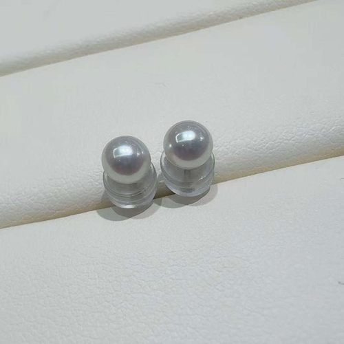 4-5mm极光正圆无暇淡水ak小灯泡超亮简单经典纯银耳钉（3店）