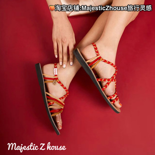 Marmoris#中国新年限定泰国网红凉鞋正品手工凉鞋夏天百搭欧美