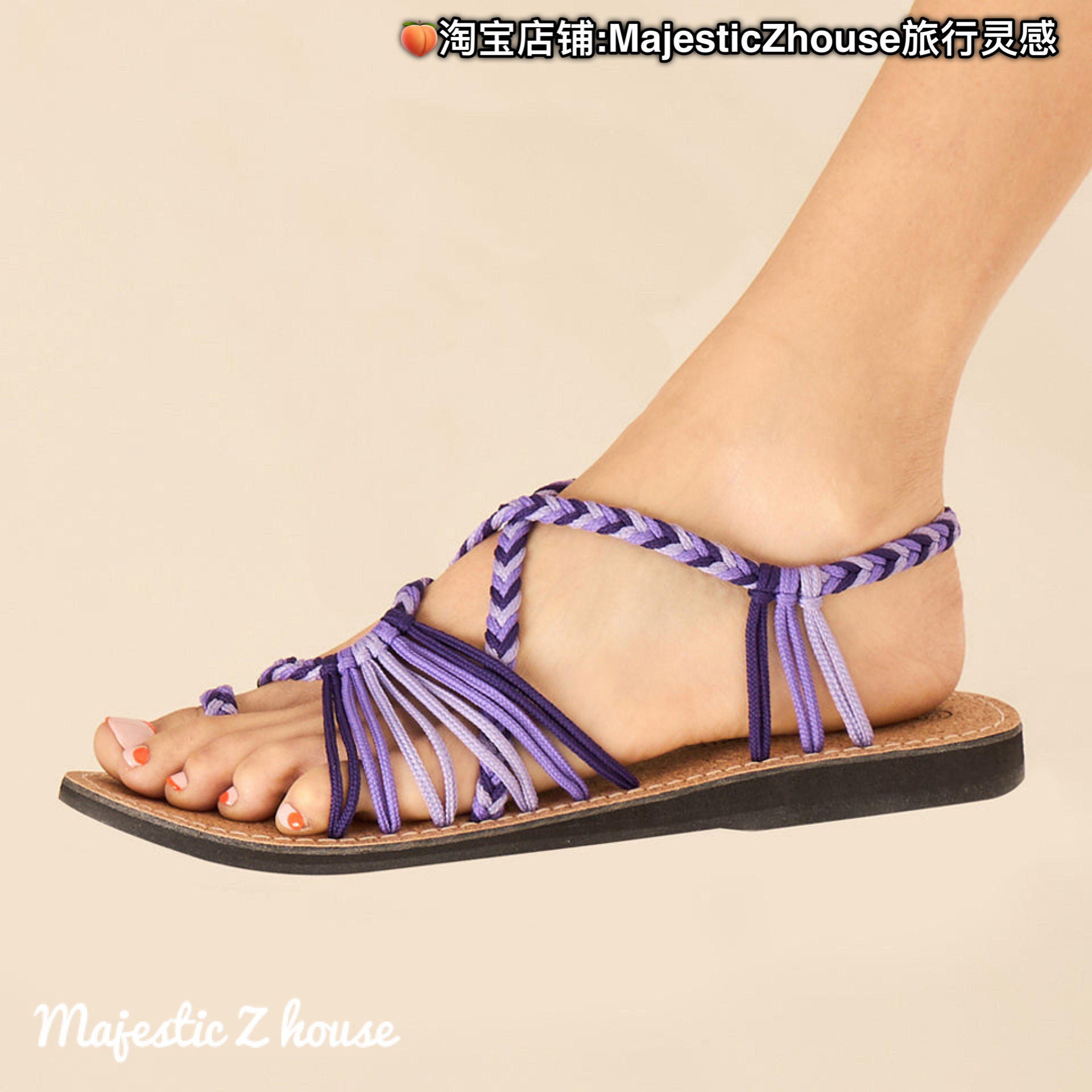 Marmoris#官方合作店铺泰国正品网红手工凉鞋夏天百搭欧美民族鞋