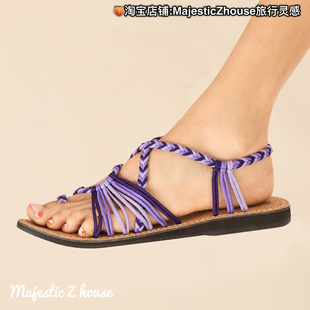 Marmoris#官方合作店铺泰国正品网红手工凉鞋夏天百搭欧美民族鞋