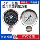 马鞍山亿格 0.25mPa压力表灭菌锅器压力表带温度 手提高压消毒锅0