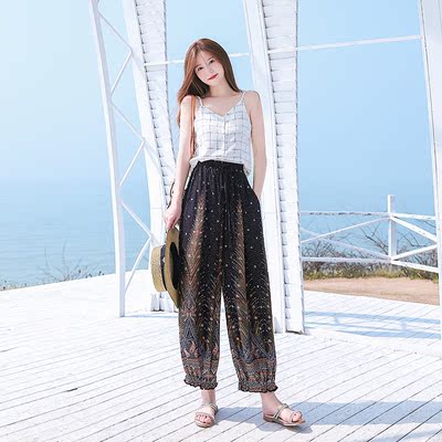 泰国孔雀裤老爹灯笼女裤