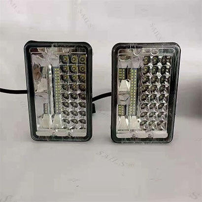 拖拉机迪尔904大视野专用方灯12--80v左右款超亮前大灯LED大灯