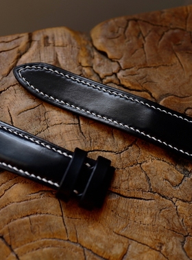 美国HORWEEN 霍尔文马臀皮 黑色  水鬼 迪通拿  表带定制  20mm