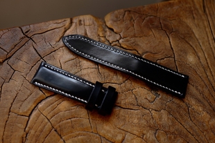 美国HORWEEN 霍尔文马臀皮 黑色  水鬼 迪通拿  表带定制  20mm