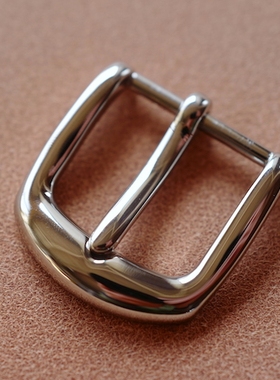 镜面抛光纯钛皮带扣 腰带针扣 超轻皮带扣 手工皮带配件 25mm