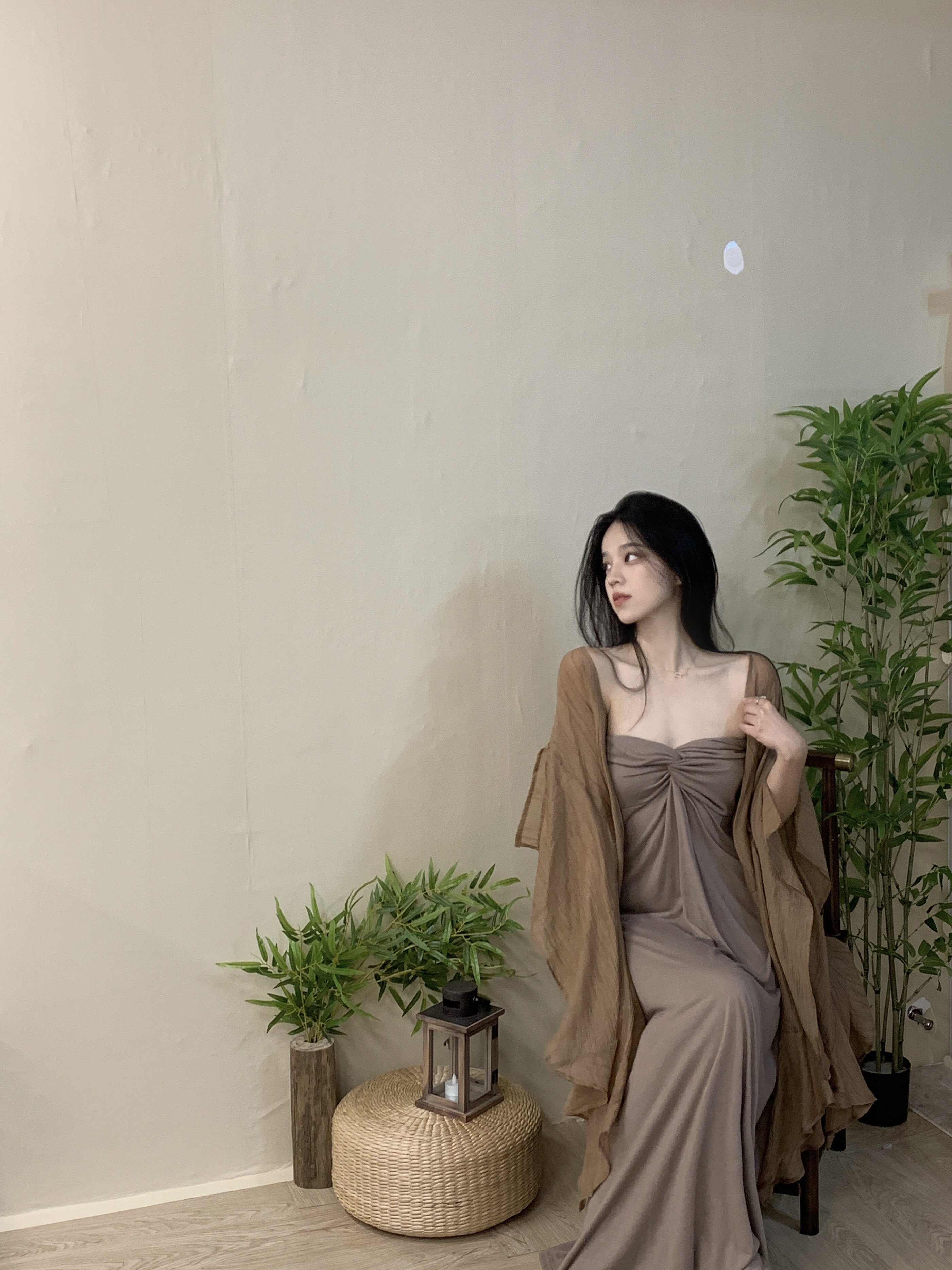 老板小金鱼'清长枫'不规则气质禅意防晒天丝雪纺衫上衣女宽松外套
