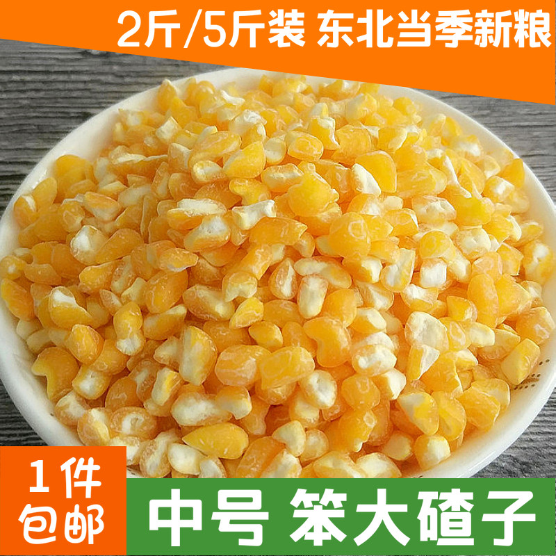 东北中号笨大碴子包邮 黑龙江中粒玉米碴子 粗粮煮大碴粥苞米渣子