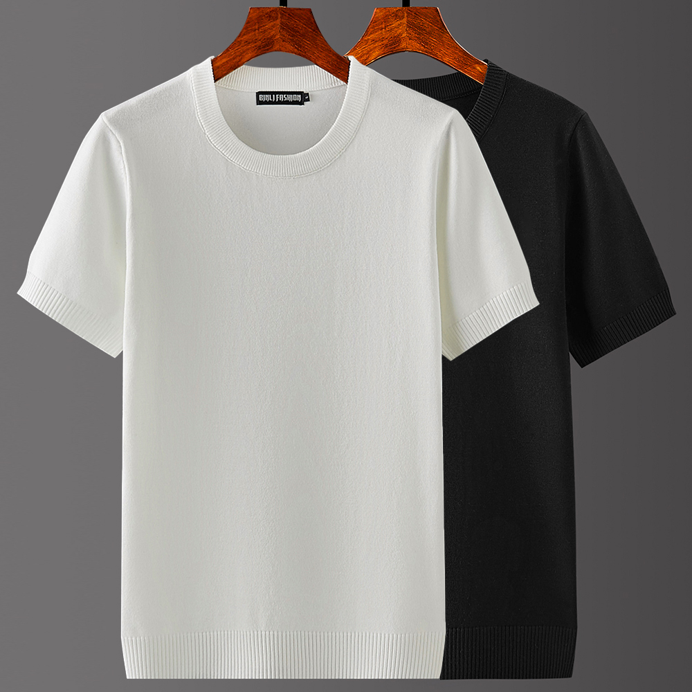 针织衫丝光棉圆领保暖加厚纯色