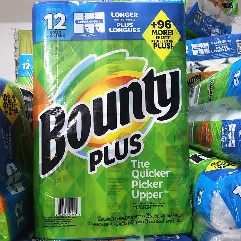 美国进口Bounty厨房纸巾86张*12卷 吸油懒人方便反复使用抹布