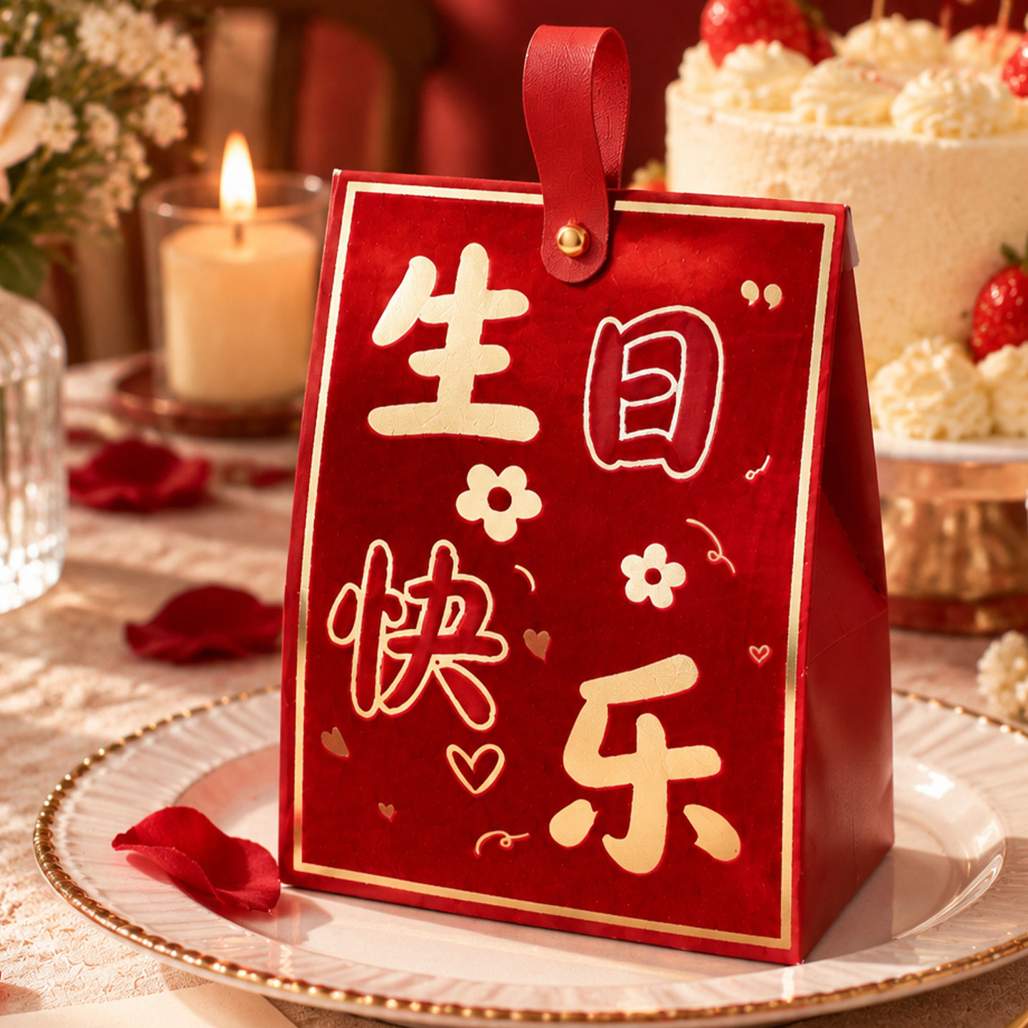 宝宝诞生喜糖手提袋满月伴手礼盒百日宴周岁生日喜饼糖果包装盒图片