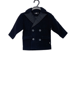 春秋款 JOJ**久童装 双排扣字母刺绣翻领呢外套女童1151037