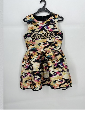 春秋款 JOJ**久童装 加薄绒无袖收腰连衣裙女童51284