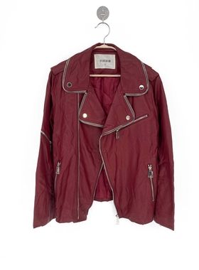 春秋款 撤柜品牌 时*味* 个性时尚百搭PU皮外套女 70601