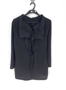 春秋款 撤柜品牌 欧*Y 显瘦黑色休闲百搭针织衫上衣 628