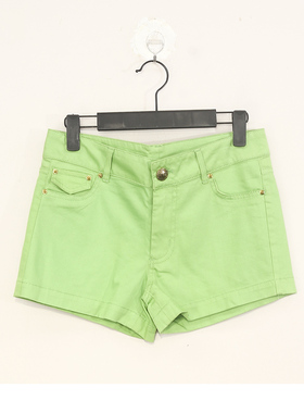 夏款 撤柜品牌 G系列* 自然腰清新亮色气质百搭短裤女100160