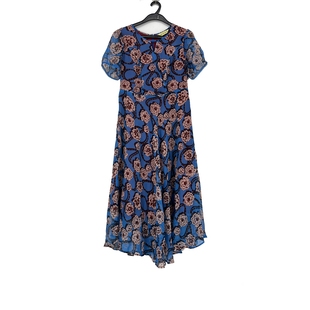 优雅印花舒适收腰连衣裙女196 艾W拉系列 夏款 撤柜品牌