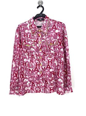 春秋款 撤柜品牌 太G系列 链条装饰领印字母时尚衬衫女23526-5