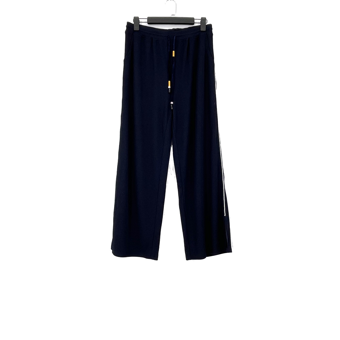 松紧腰系带休闲百搭直筒裤子女