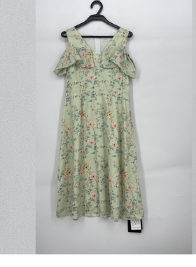 夏款 撤柜品牌 莫L凯L系列 清新减龄印花舒适连衣裙女140003