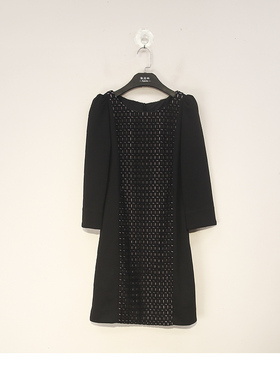 春秋款 撤柜品牌 朗D 时尚拼接显瘦舒适连衣裙女 M3L608