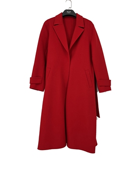 秋冬款 撤柜品牌 曼D诗列 中长款毛呢翻领气质外套女93295