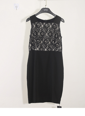 夏季 哥D系列 商务通勤显瘦无袖背心收腰连衣裙女 500053