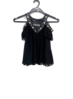 夏款 JOJ**久童装 舒适雪纺露肩款俏皮上衣女童40318