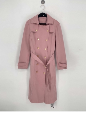 春秋款 撤柜品牌 姚L*系列 双排扣时尚百搭风衣外套女 84313